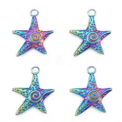 Ion Plating(IP) 201 Stainless Steel Pendants STAS-N098-230M-1