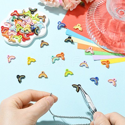Baking Paint Acrylic Pendants OACR-CJC0005-06-1