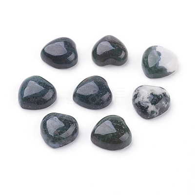 Natural Moss Agate Cabochons G-F528-12-1