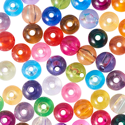 720Pcs 24 Colors Transparent Acrylic Beads MACR-CJ0001-17-1