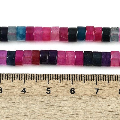 Dyed Natural Agate Beads Strands G-U030-B01-03-1