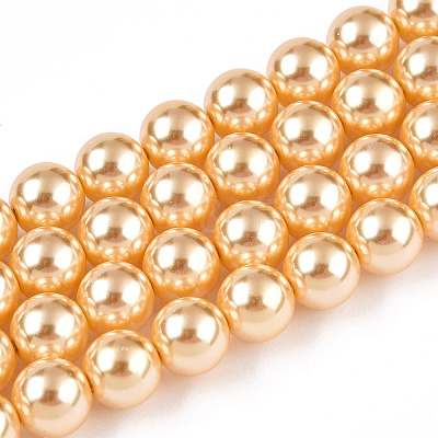 Glass Pearl Beads Strands HY-G002-01D-10-1