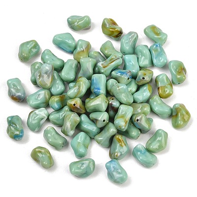 Two Tone Opaque Acrylic Imitation Gemstone Beads OACR-T033-06-1