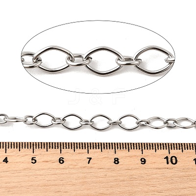 304 Stainless Steel Oval Link Chains CHS-C018-02A-P-1