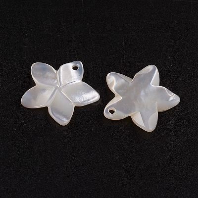 Natural White Shell Mother of Pearl Shell Pendants X-SSHEL-G014-60-1