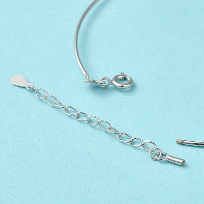Anti-Tarnish Rhodium Plated 925 Sterling Silver Bangles LS-BJEW-G681-01B-P-1