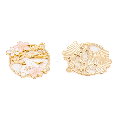 Rack Plating Alloy Enamel Pendants FIND-A040-05B-03G-1