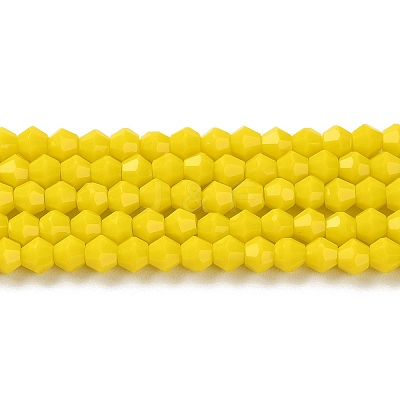 Opaque Solid Color Imitation Jade Glass Beads Strands GLAA-F029-P4mm-05-1
