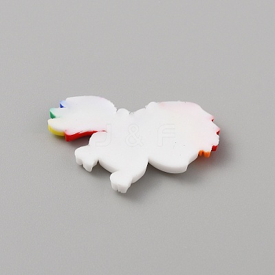 PVC Plastic Cabochons SIL-WH0019-16E-1