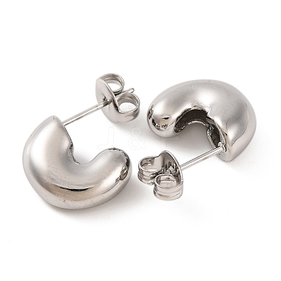 Non-Tarnish 304 Stainless Steel Stud Earrings EJEW-G395-21P-1