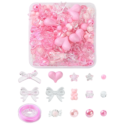 DIY Cute Beaded Stretch Bracelet Making Kit DIY-FS0003-25-1