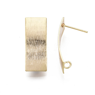 Brass Stud Earring Findings X-KK-N233-015-NF-1