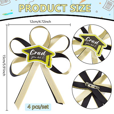 4Pcs Polyester Brooches JEWB-PH01287-1
