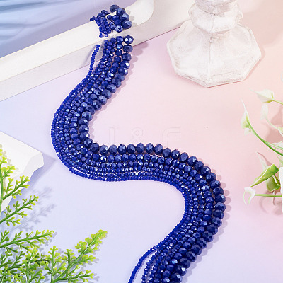 6 Strands 6 Styles Electroplate Glass Beads Strands EGLA-TADJ0001-02C-1