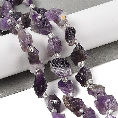 Natural Amethyst Beads Strands G-Q023-F01-01-1