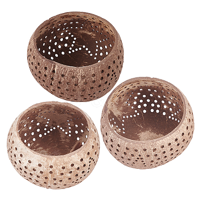 Hollow out Coconut Shell Candle Cup DIY-WH0260-82-1