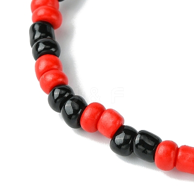 3Pcs 3 Styles Round Glass Seed Beaded Stretch Bracelet Sets BJEW-JB10749-01-1