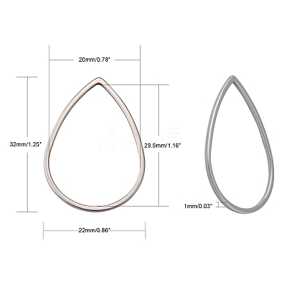 Tarnish Resistant 304 Stainless Steel Linking Rings STAS-T047-16C-1