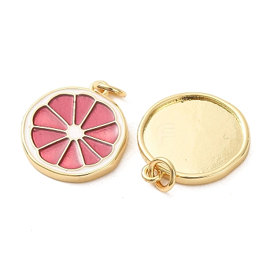 Brass Enamel Pendants KK-H072-14G-04-1