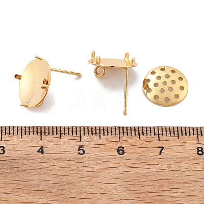 Brass Studs Earring Findings KK-K382-16A-G-1