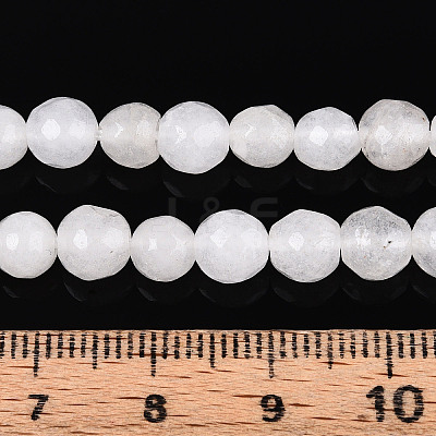 Dyed Natural White Jade Beads Strands G-T139-6mm-60-26-1