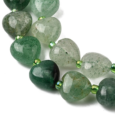Natural Green Strawberry Quartz Beads Strands G-F799-C02-01-1