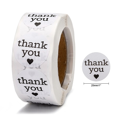 1 Inch Thank You Stickers X-DIY-G025-J04-1