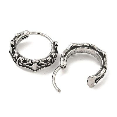 316 Surgical Stainless Steel Hoop Earrings EJEW-D096-12AS-03-1