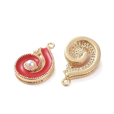 Brass Enamel Pendants KK-I661-01G-C-1