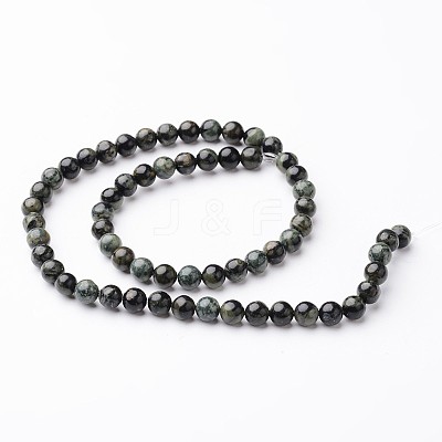 Round Natural Kambaba Jasper Bead Strands G-J346-29-6mm-1