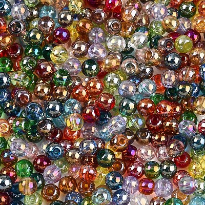 Transparent Colours Rainbow Glass Seed Beads SEED-N007-08-1