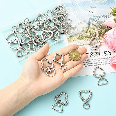 28Pcs 7 Styles Alloy Swivel Clasps FIND-CJ0005-59-1