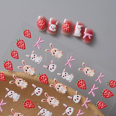 5Pcs 5 Style PET Plastic Decorative Sticker MRMJ-SP0001-25-1