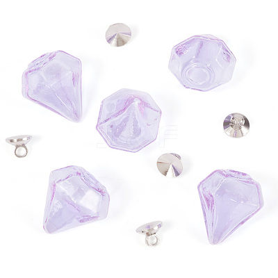 DIY Diamond Glass Bottles Pendants Making Kits DIY-TA0012-40D-1