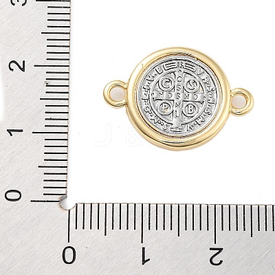 Rack Plating Religion Brass Connector Charms KK-B097-02G-1