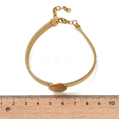 304 Stainless Steel Watch Band Chain Bracelets for Women BJEW-G770-01B-G-1