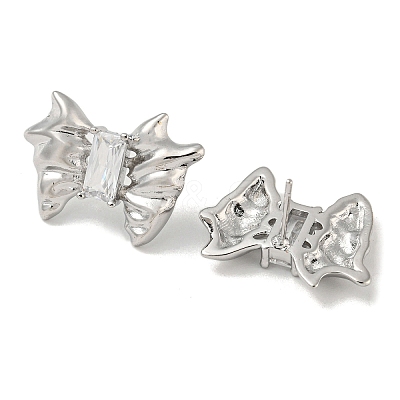 Brass Stud Earrings EJEW-R158-03P-1