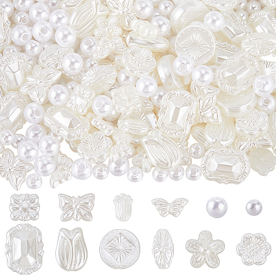 ABS Plastic Imitation Pearl Beads KY-SC0002-28C-1