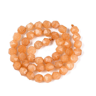 Dyed Natural White Jade Beads Strands G-T139-8mm-46R-1