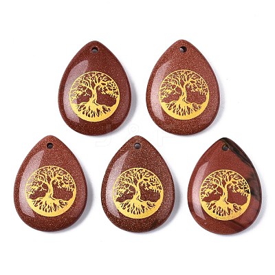 Synthetic Goldstone Pendants G-T122-71J-1