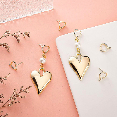 6 Pairs Brass Stud Earring Findings KK-BC0008-61-1