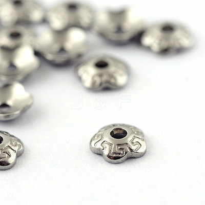 Tarnish Resistant 304 Stainless Steel Bead Caps X-STAS-Q194-24-1