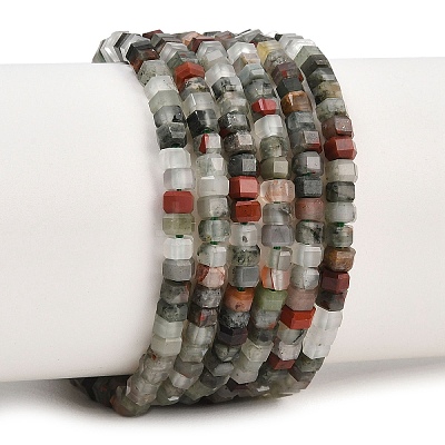 Natural African Bloodstone Beads Strands G-G345-C09-2x4mm-1