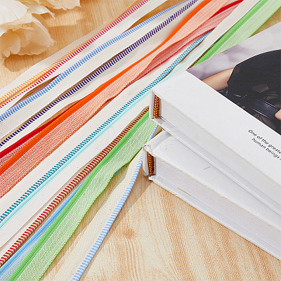 12Pcs 12 Colors Polyester Book Headbands OCOR-FH0001-34-1