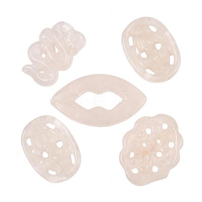 Natural Rose Quartz Carved Beads GG-CBA3D9B-01-1