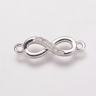 Brass Cubic Zirconia Links KK-P134-57P-1