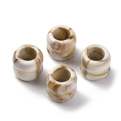 Two Tone Opaque Acrylic Beads OACR-Z025-01B-1