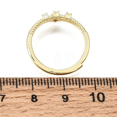 Brass Micro Pave Clear Cubic Zirconia Finger Rings for Women CU-CBAE7DF-12G-02-1