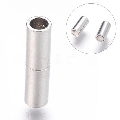 Brass Magnetic Clasps with Glue-in Ends KK-P114-06-3mm-1