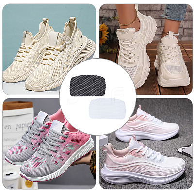 10 Pairs 2 Colors Polyester Self-Adhesive Shoe Hole Repair Patch FIND-CY0002-07-1